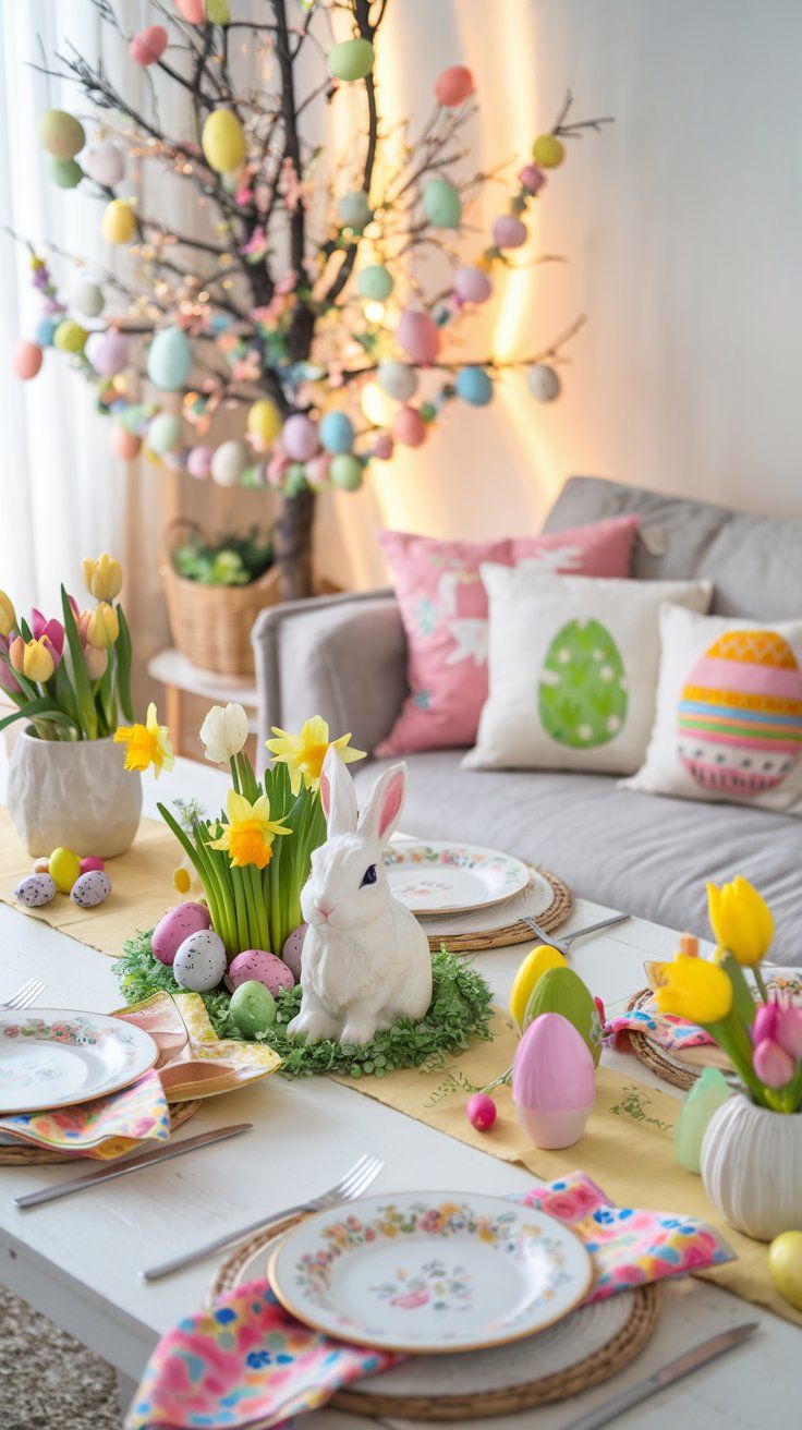 Easter Table setting decorations for the Home