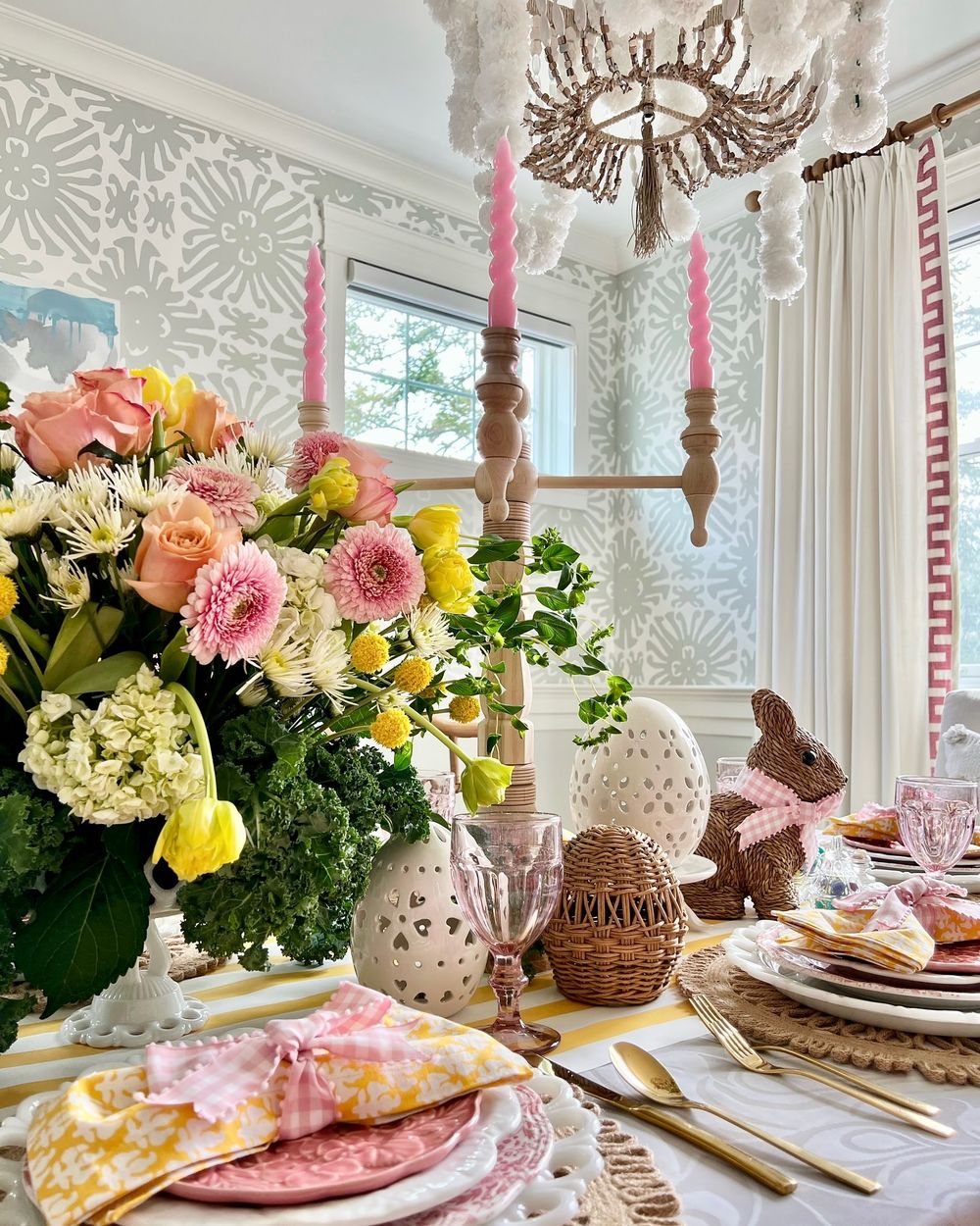 Easter table setting egg figure craftingculture