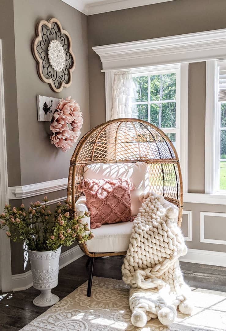 Egg chair in bedroom bridgewaydesigns