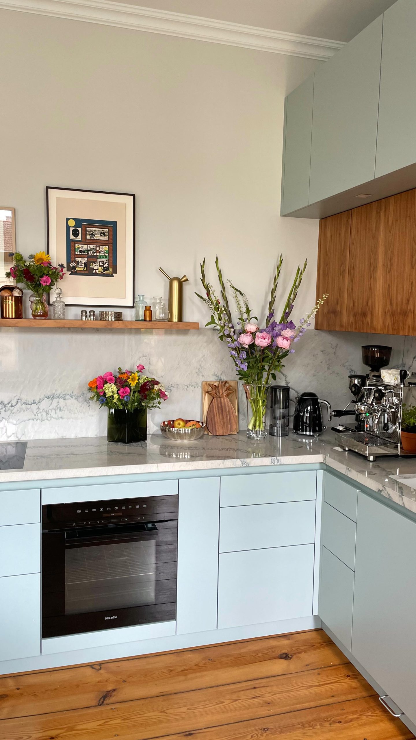 Pastel blue kitchen cabinets haus_an_der_linde