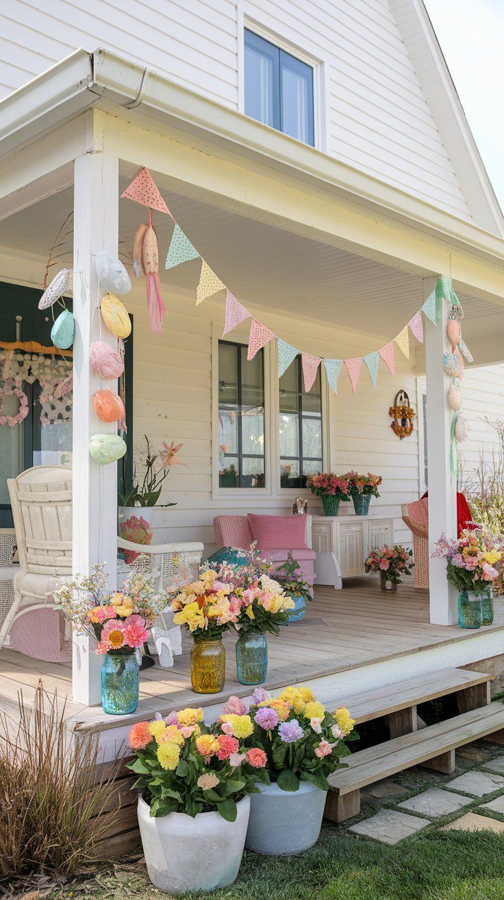 Spring front porch decor ideas curatedinterior