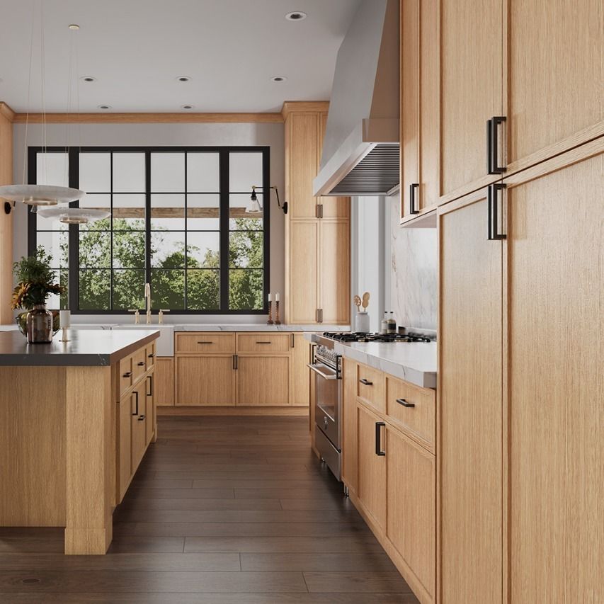 Wood kitchen blonde wood cabinet design vtesi