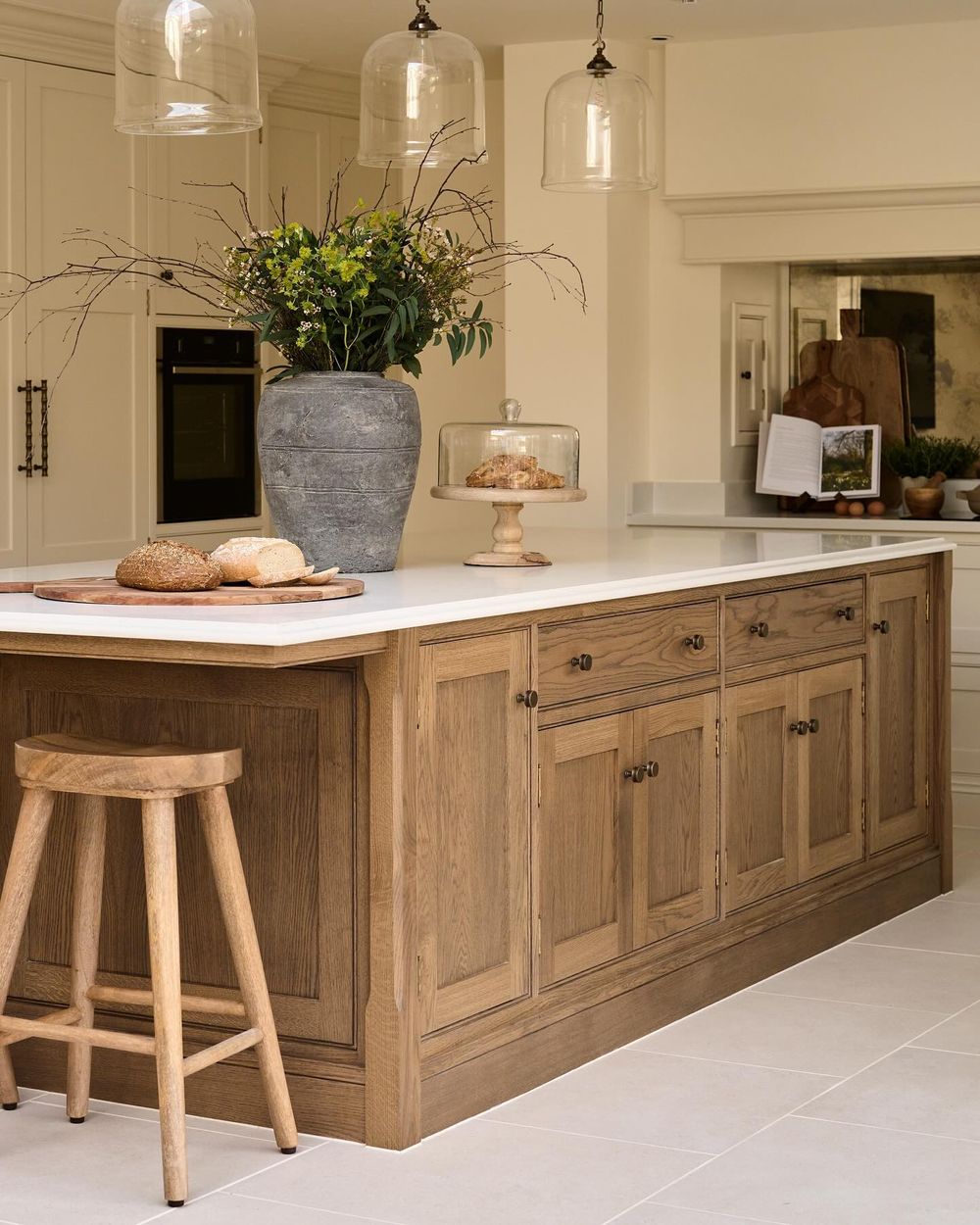 Wood kitchen island roseywoodinteriors
