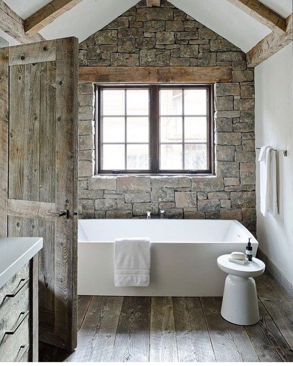 Mountain home bathroom ideas @fineinteriors