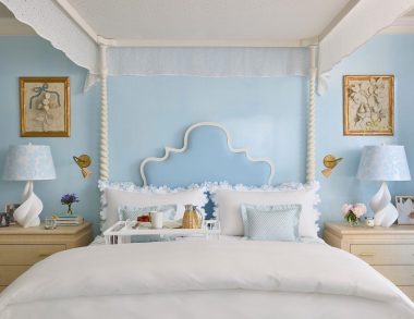 Palm beach bedroom blue @kemble_interiors
