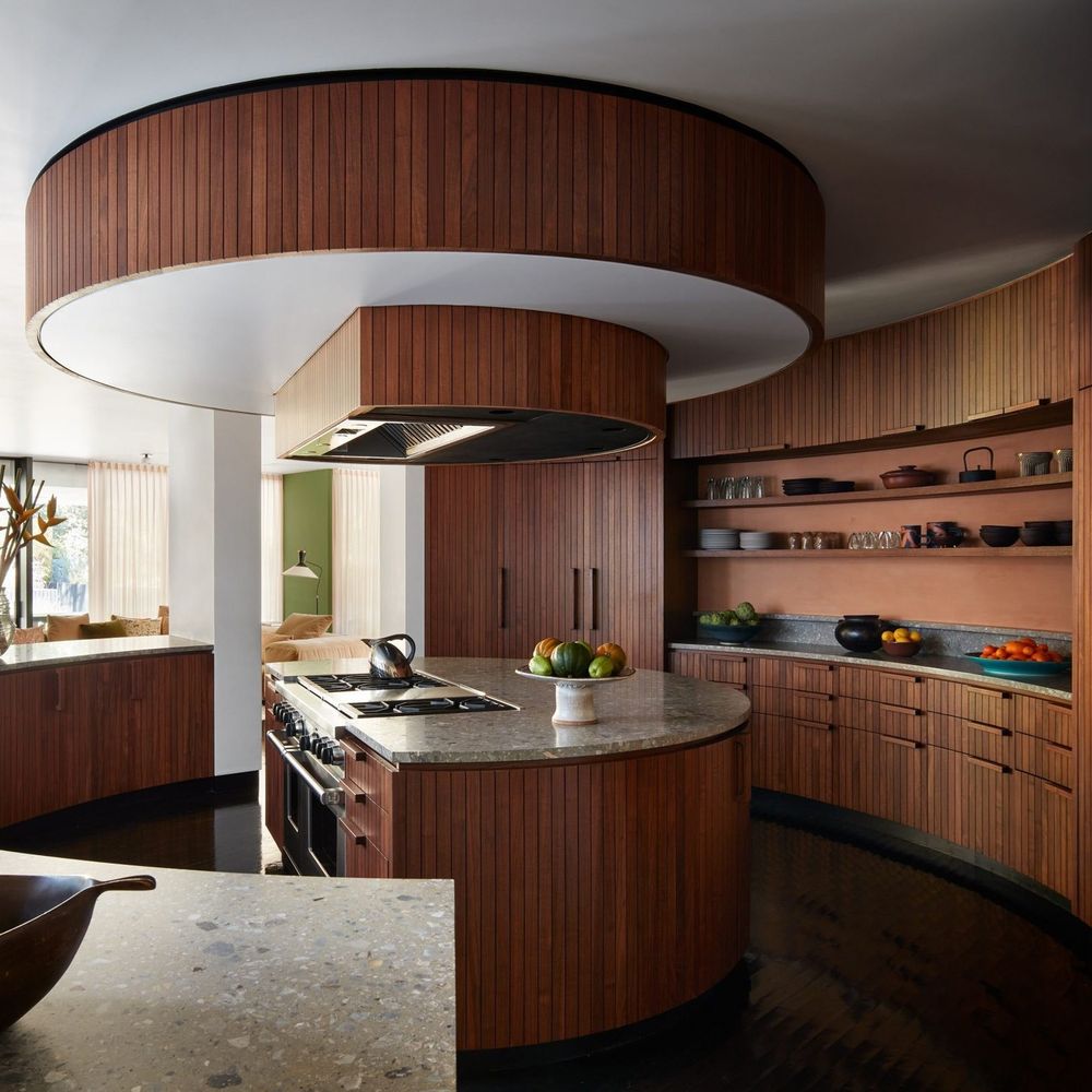 Rounded kitchen islands @studioshamshiri