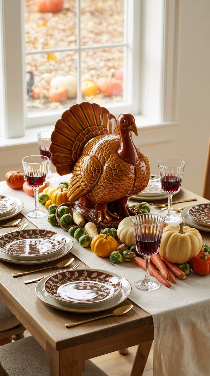 Small Thanksgiving table setting ideas @curatedinterior
