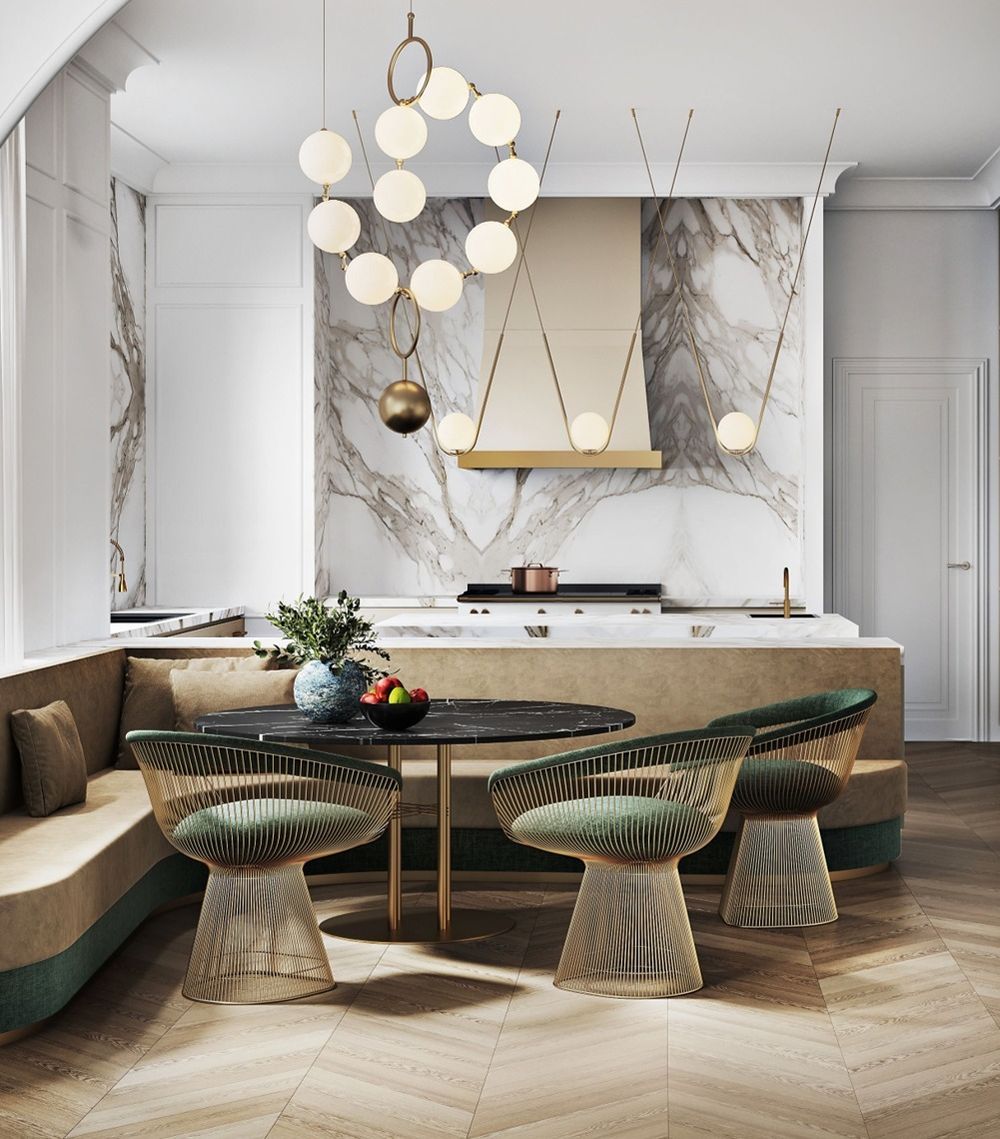 Contemporary breakfast nook ninamagonstudio