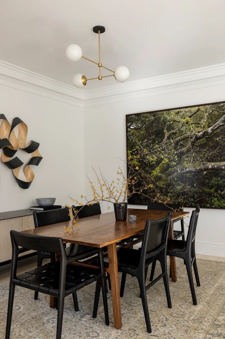 Organic modern interior design style dining room Caitlin Flemming