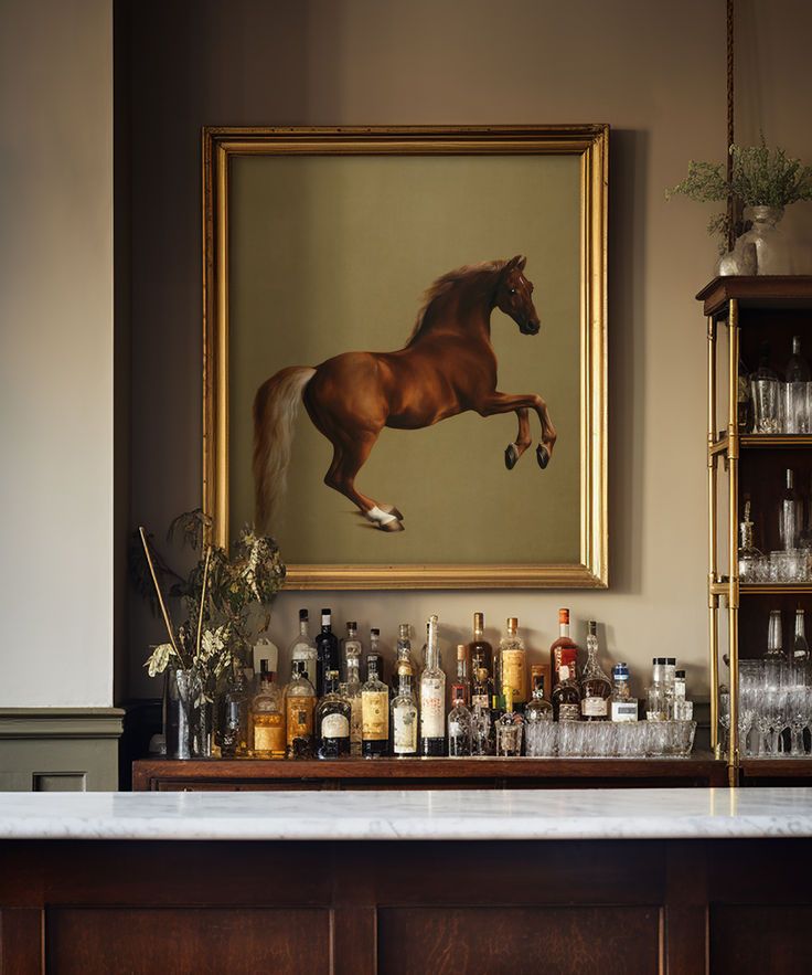 Equestrian decor home bar Unknown