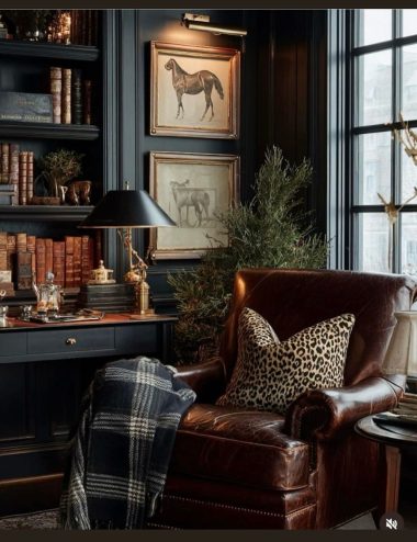 Equestrian interior design horse art scottish_tartan_home