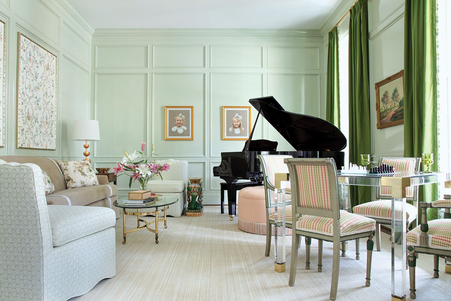 Green living room Lindsey Herod
