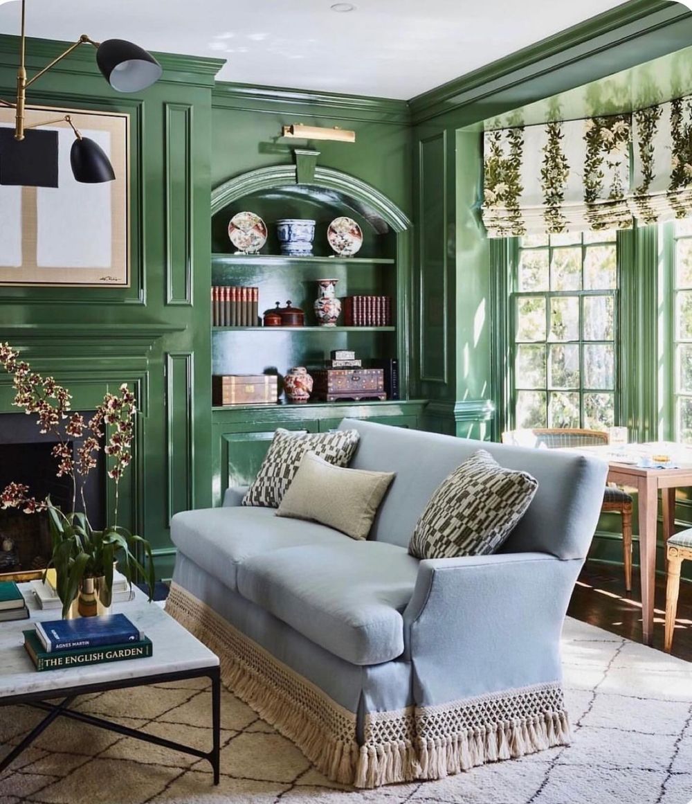 Green living room decortraditional style lesliemaydesigns