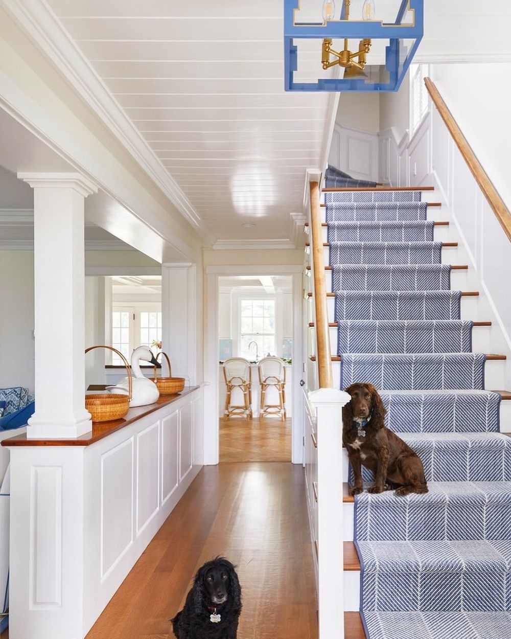 Nautical Entryway decor blue pendant lighting lynnmorgandesign