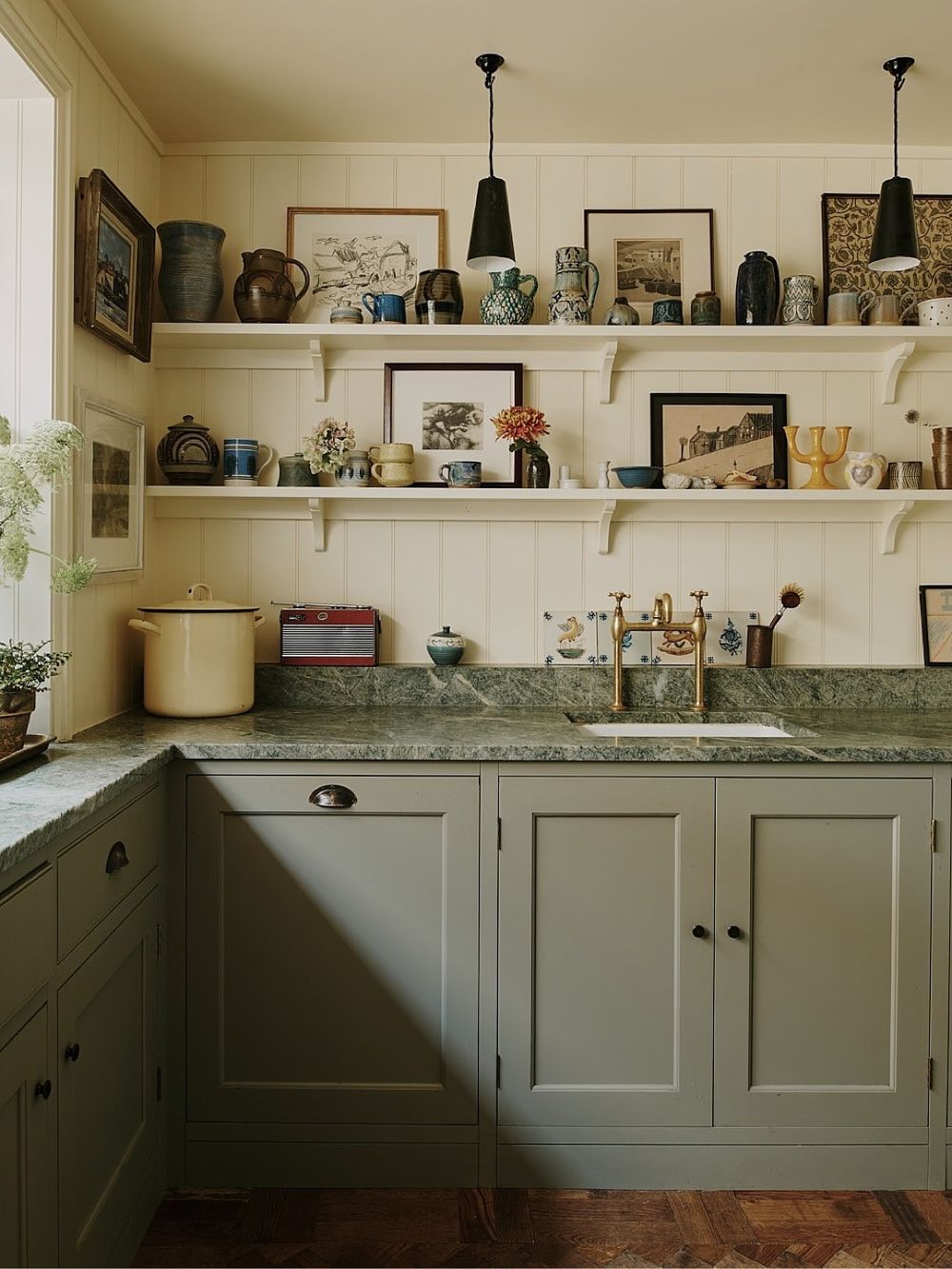 Kitchen shelving ideas sage green country house @homeandfound