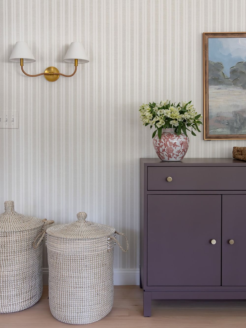 Living room storage baskets candacepaigeinteriors