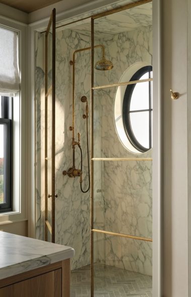 Shower door brass @allisonwillson