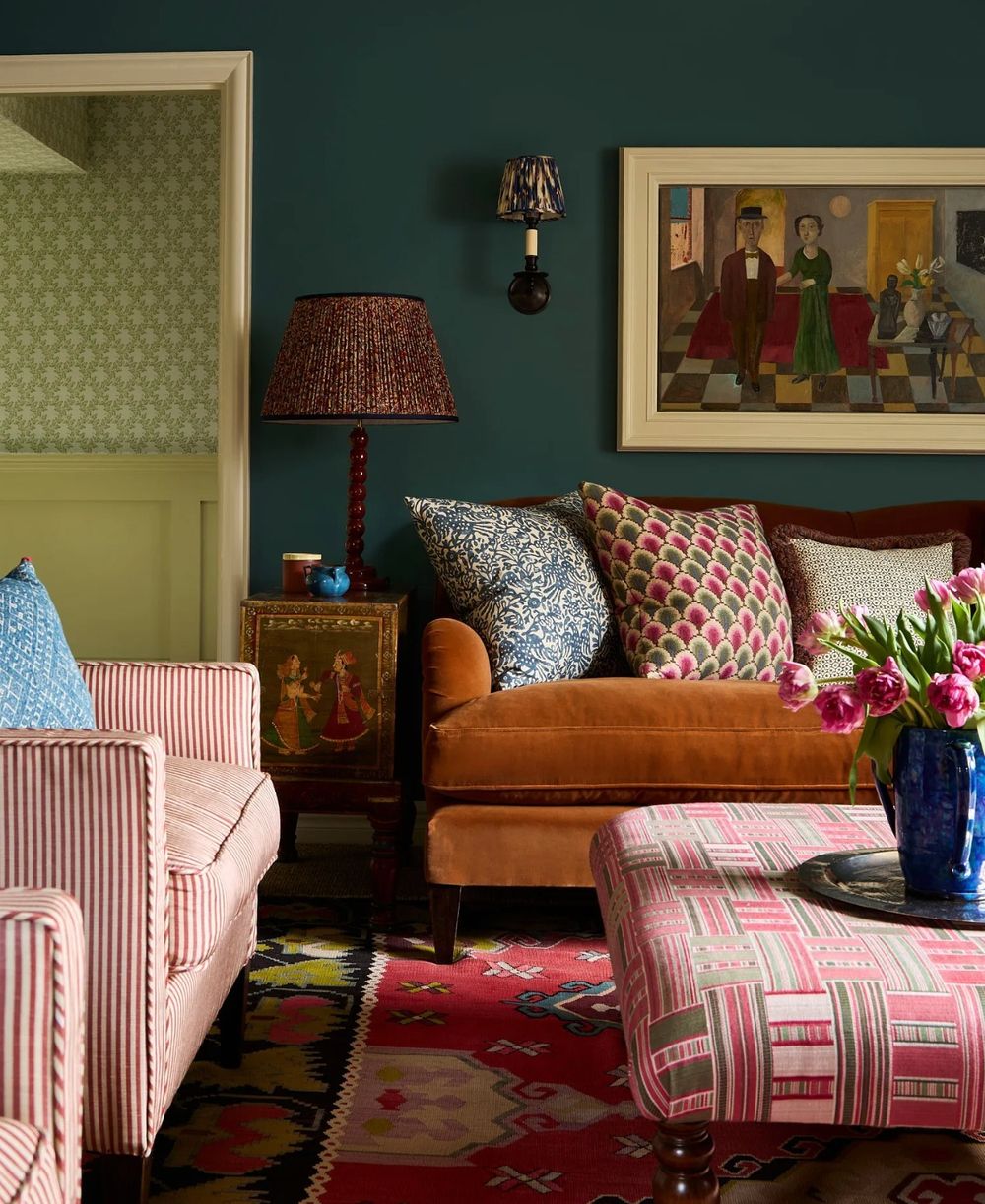 Teal Living room design annaelerihome