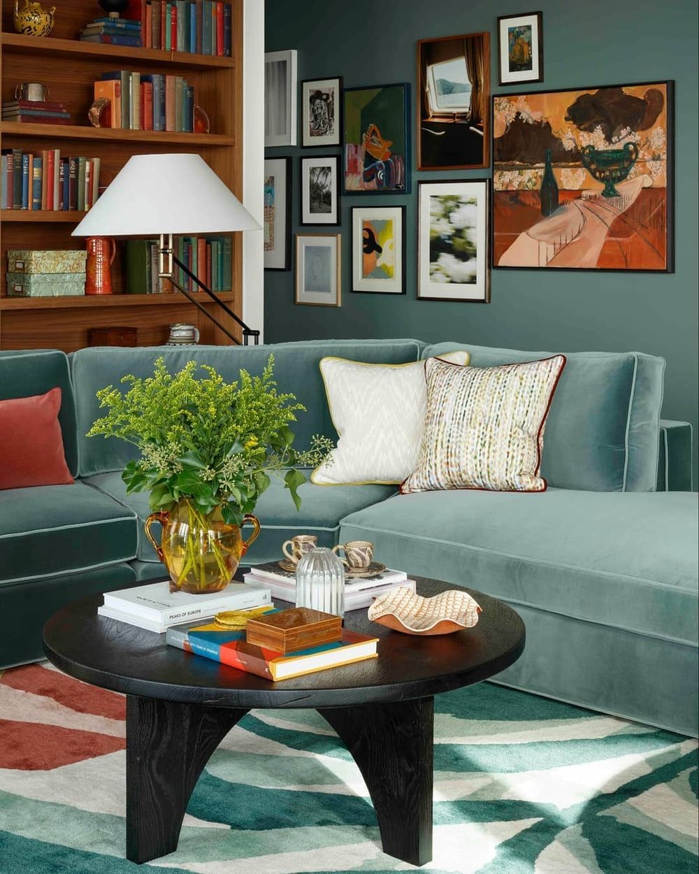 Teal Living room design studioashby