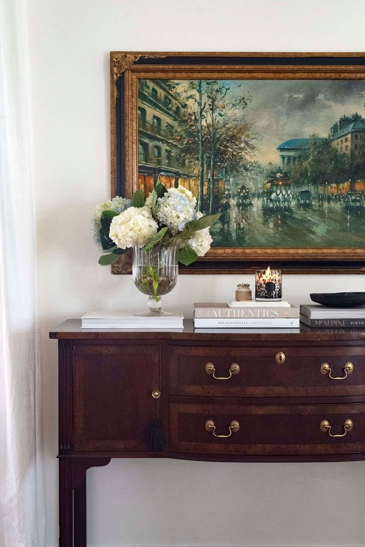 Traditional console table